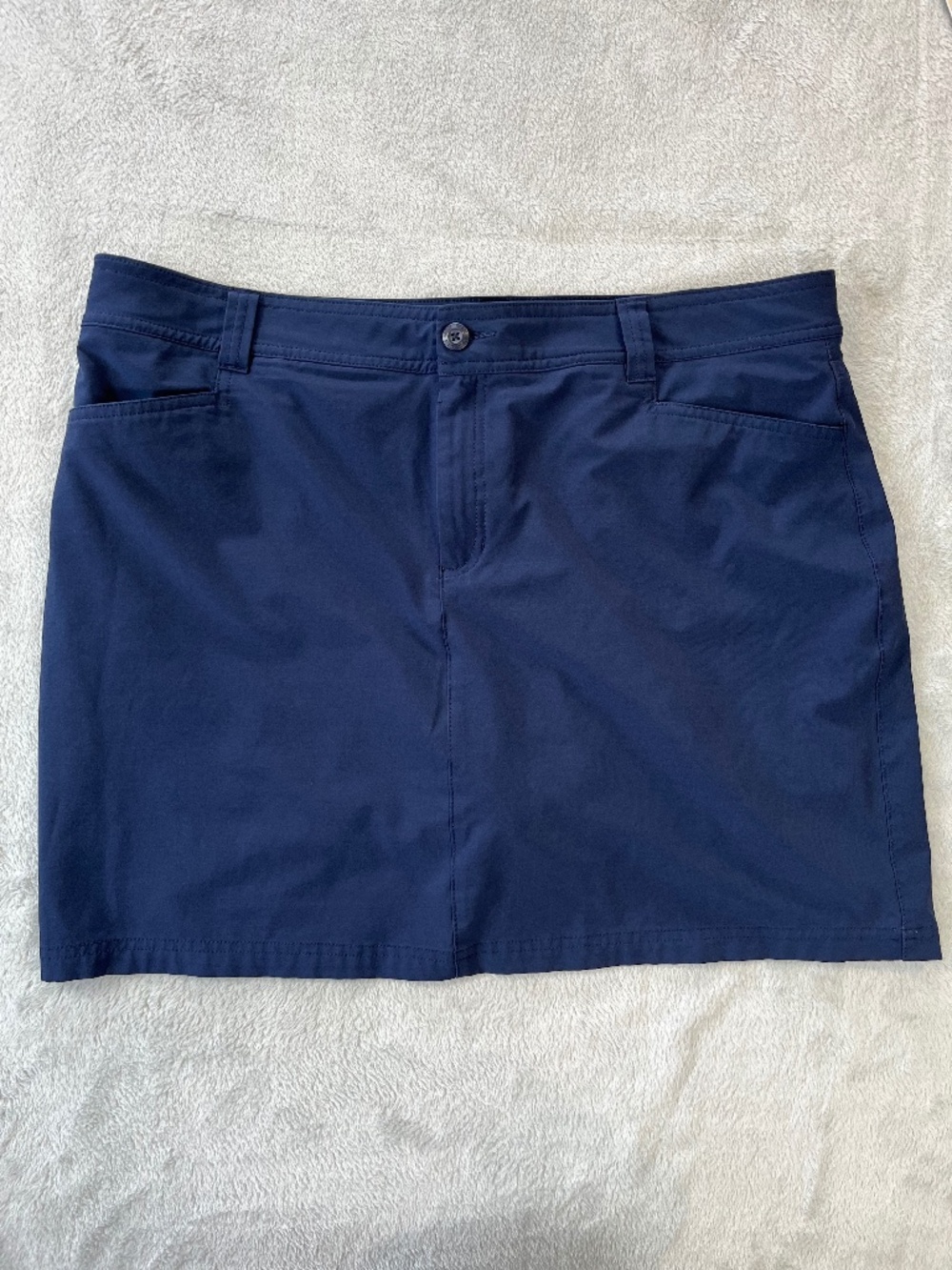 Eddie Bauer Navy Blue Performance Golf Skort sz 16 Lightweight Quick Dry Travel